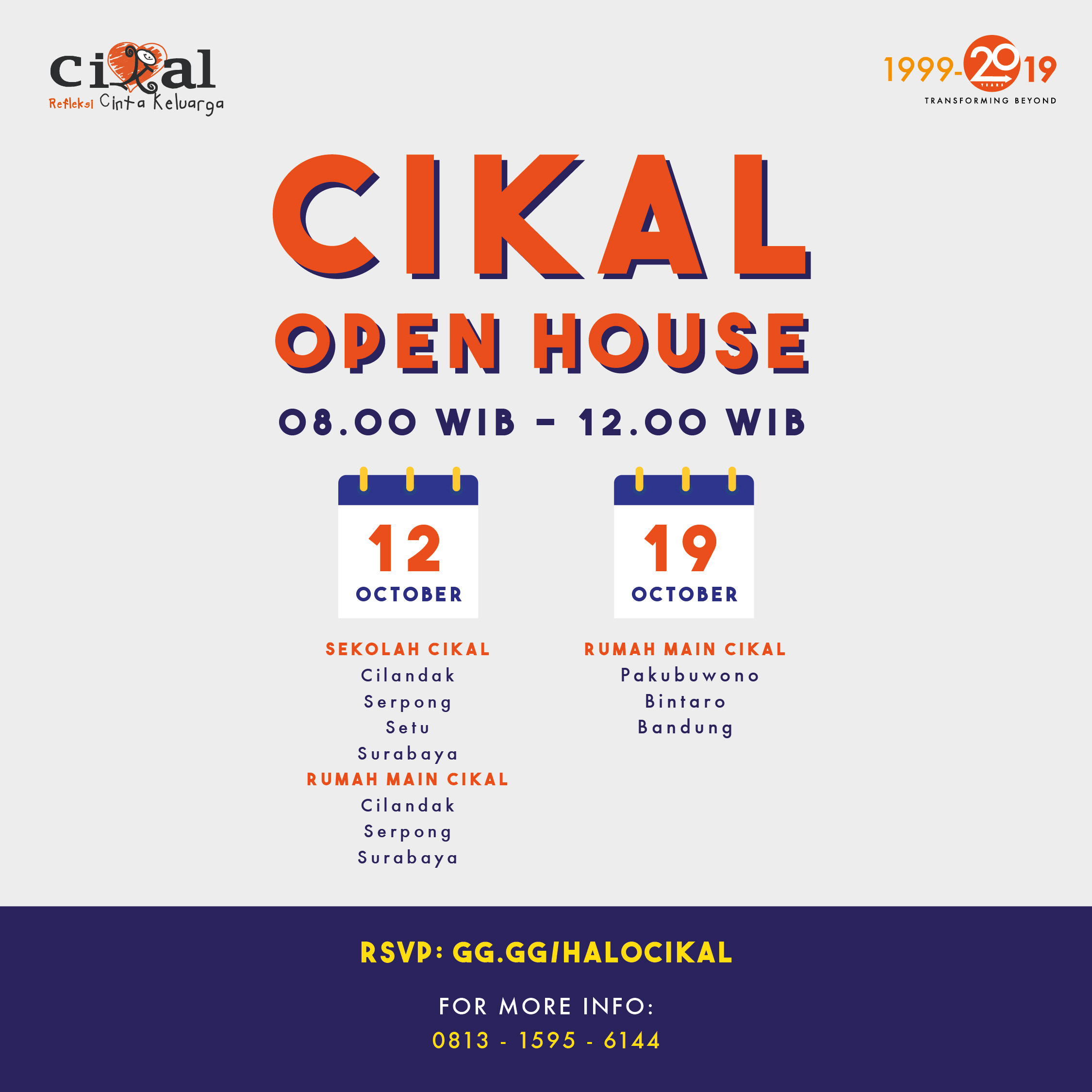 CIKAL OPEN HOUSE (19 OKTOBER 2019)
