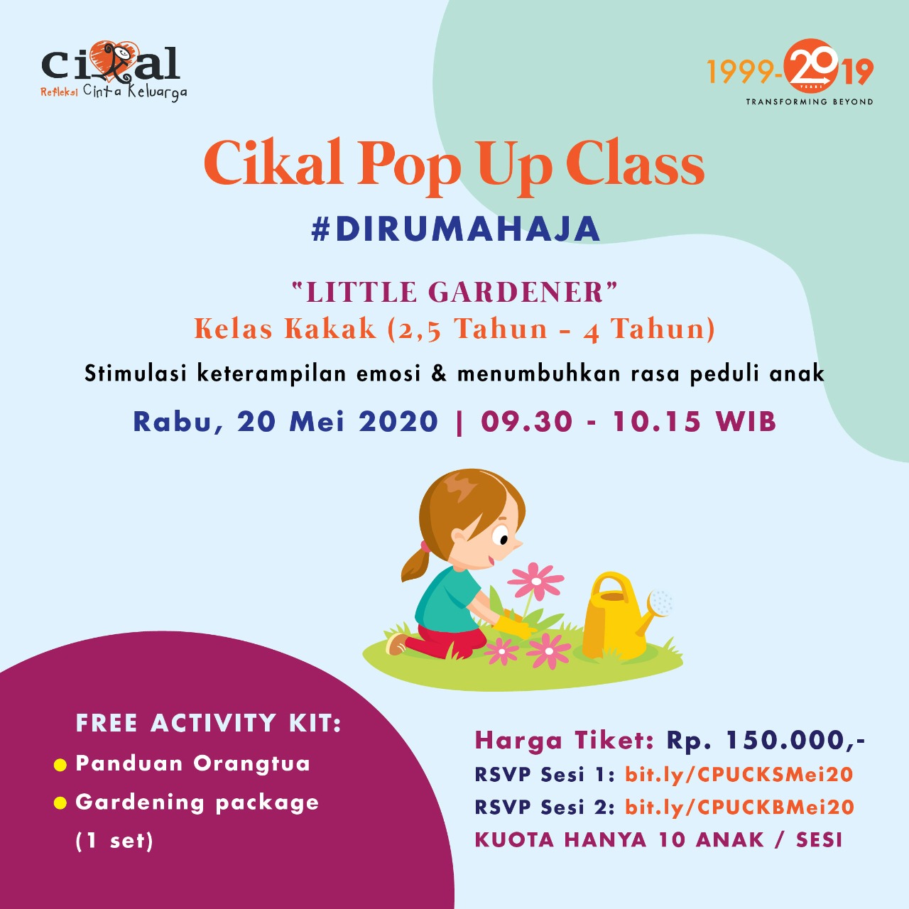 CIKAL POP UP CLASS #DIRUMAHAJA (KELAS KAKAK)