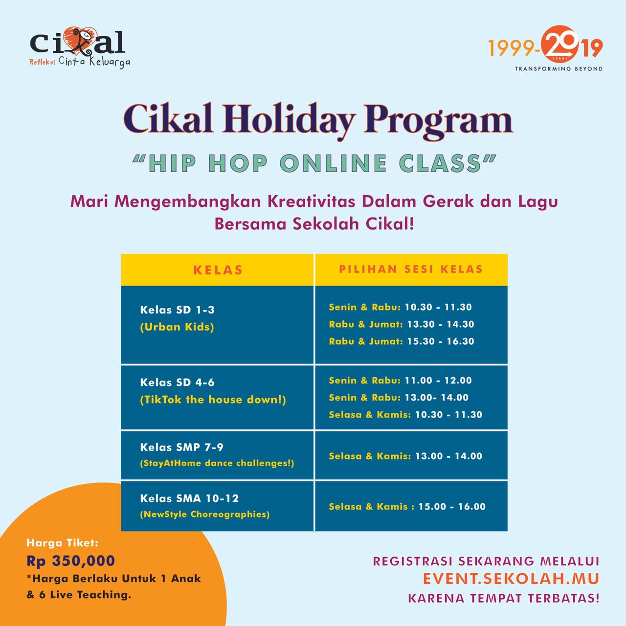 Cikal Holiday Program : Hip Hop Online Class