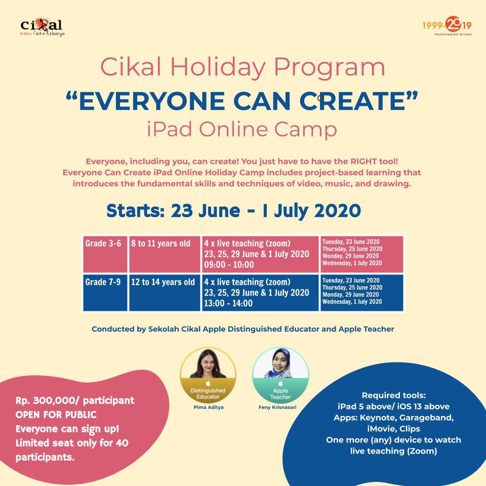 Cikal Holiday Program : IPAD Online Camp 
