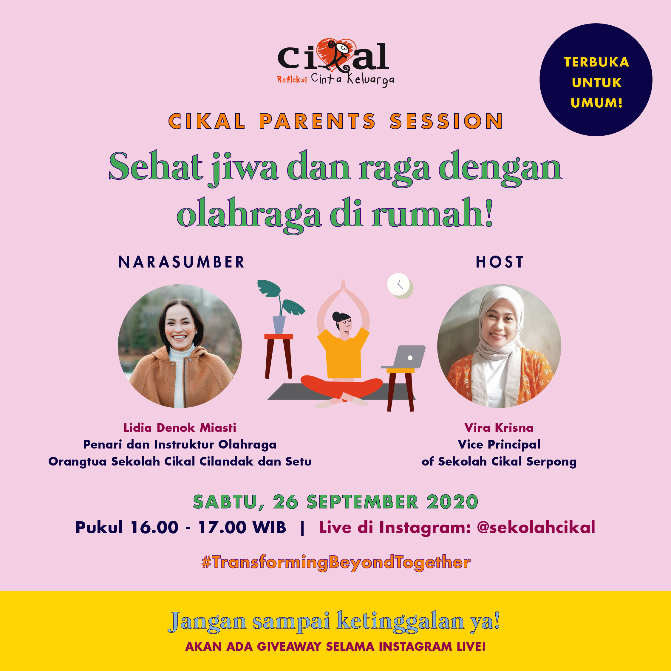 Cikal Parents Session : Edisi Olahraga Bagi Jiwa dan Raga 