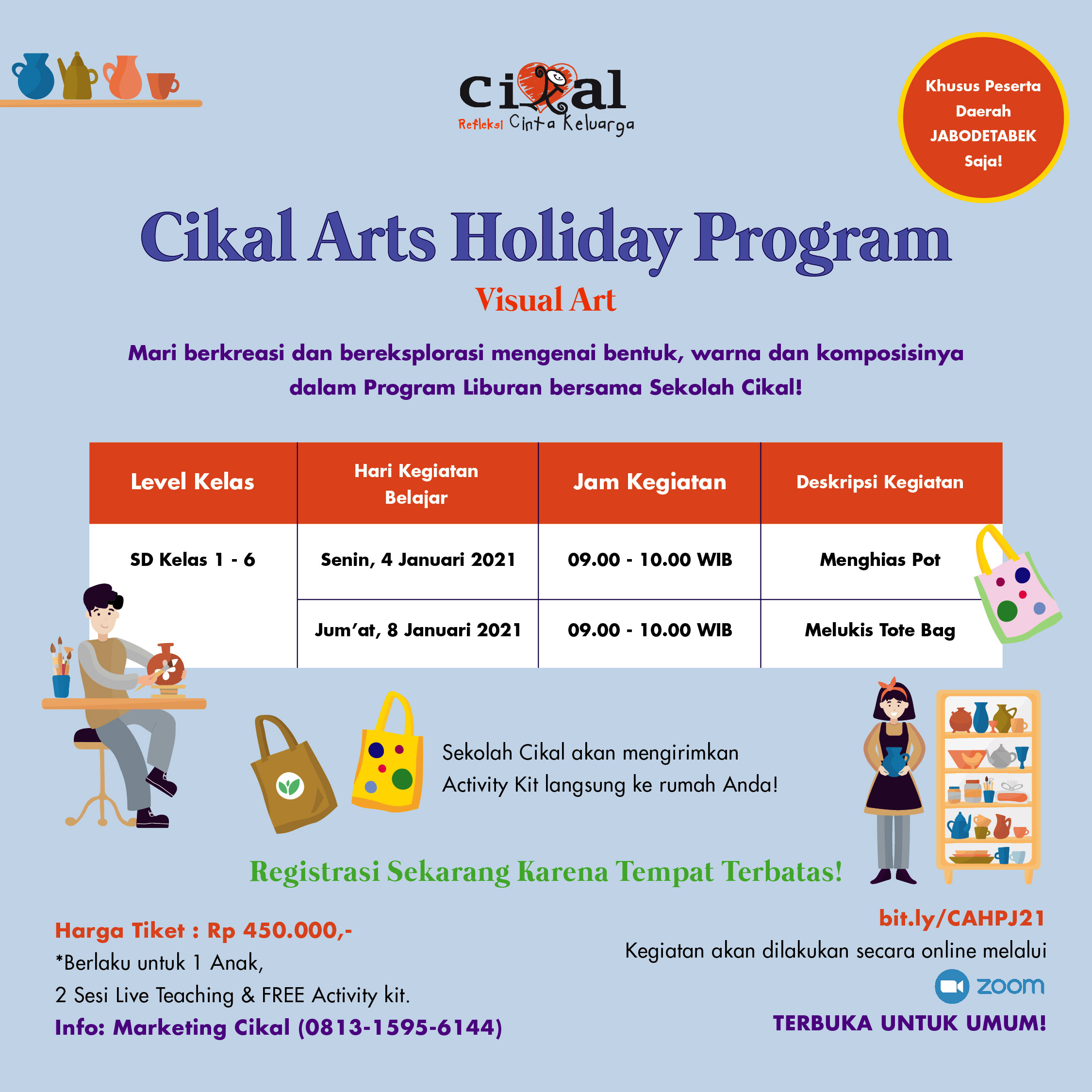 Cikal Arts Holiday Program - Visual Art (OPEN FOR PUBLIC)