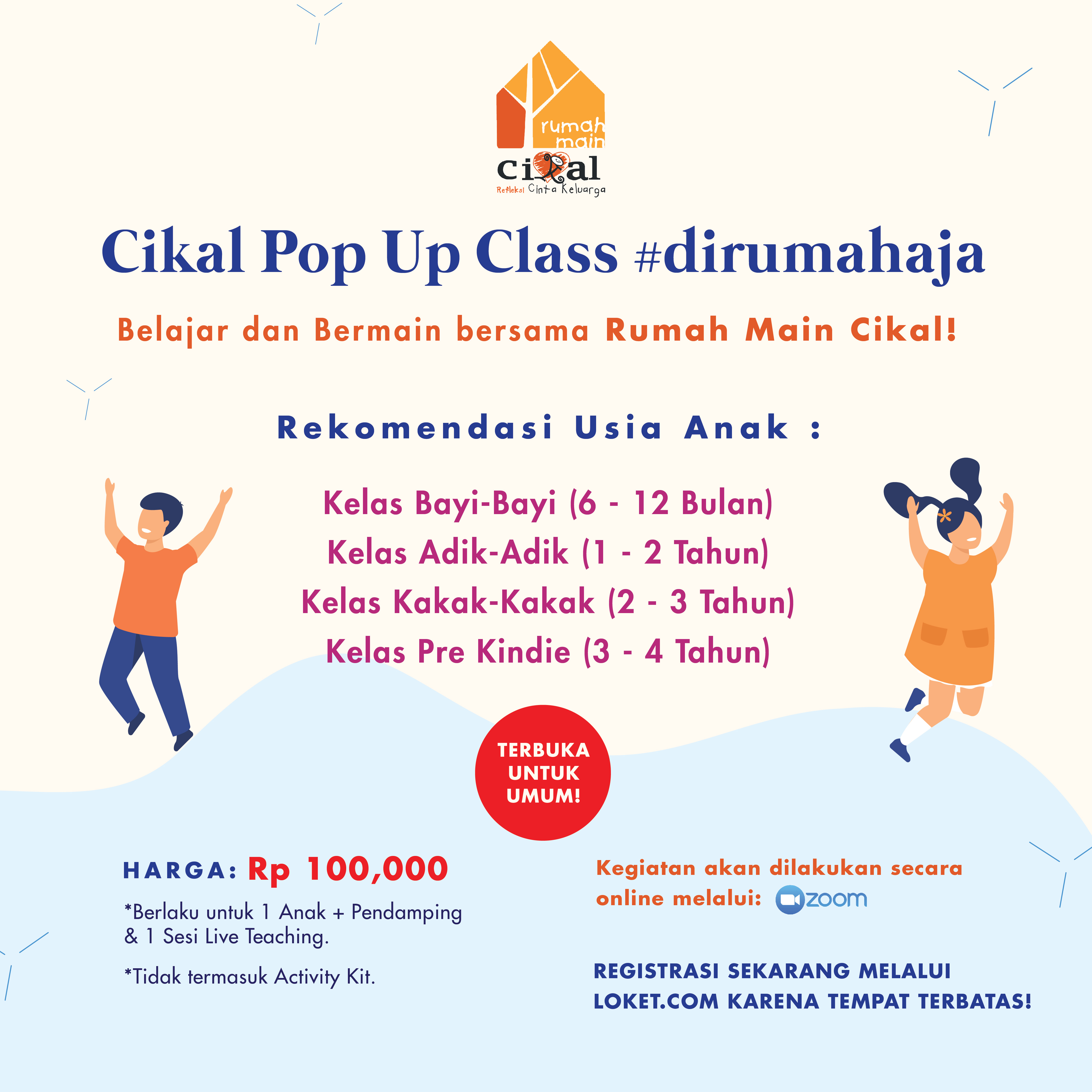 Cikal Pop Up Class - Rumah Main Cikal Edisi Februari 2021 (Terbuka untuk Umum)