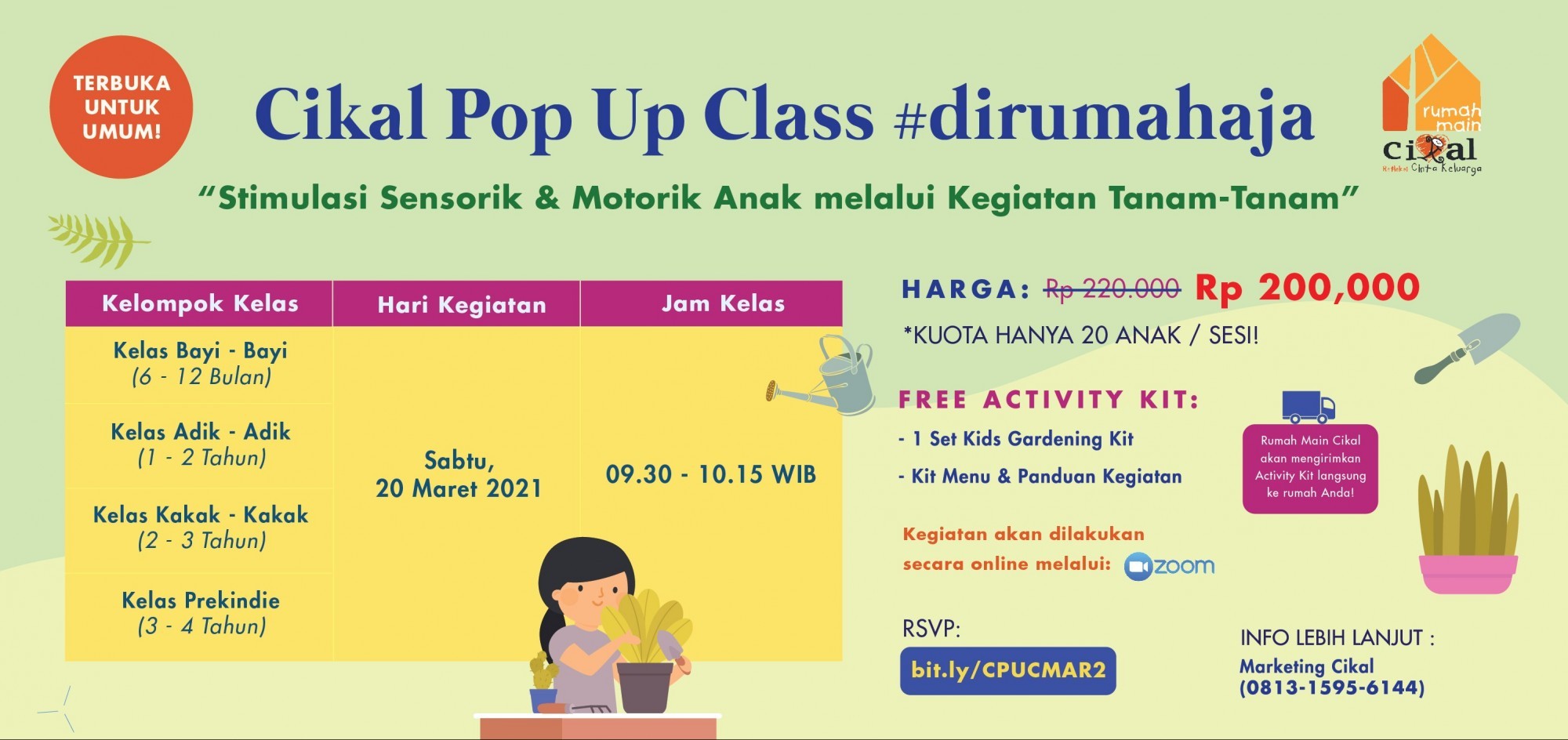 CIKAL POP UP CLASS - STIMULASI KETERAMPILAN EMOSI (TERBUKA UNTUK UMUM)