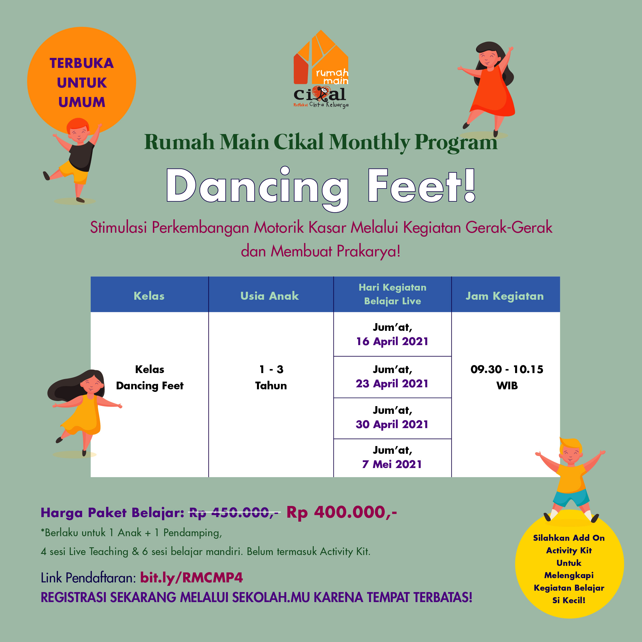 Rumah Main Cikal Monthly Program : Dancing Feet (For Public)