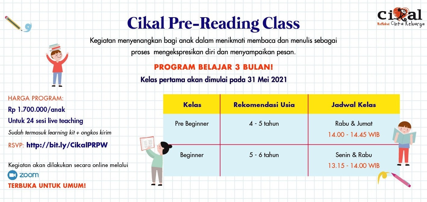 Cikal Pre-Reading Class (Open For Public!)