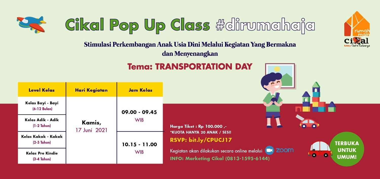 Cikal Pop Up Class Edisi 17 Juni 2021 