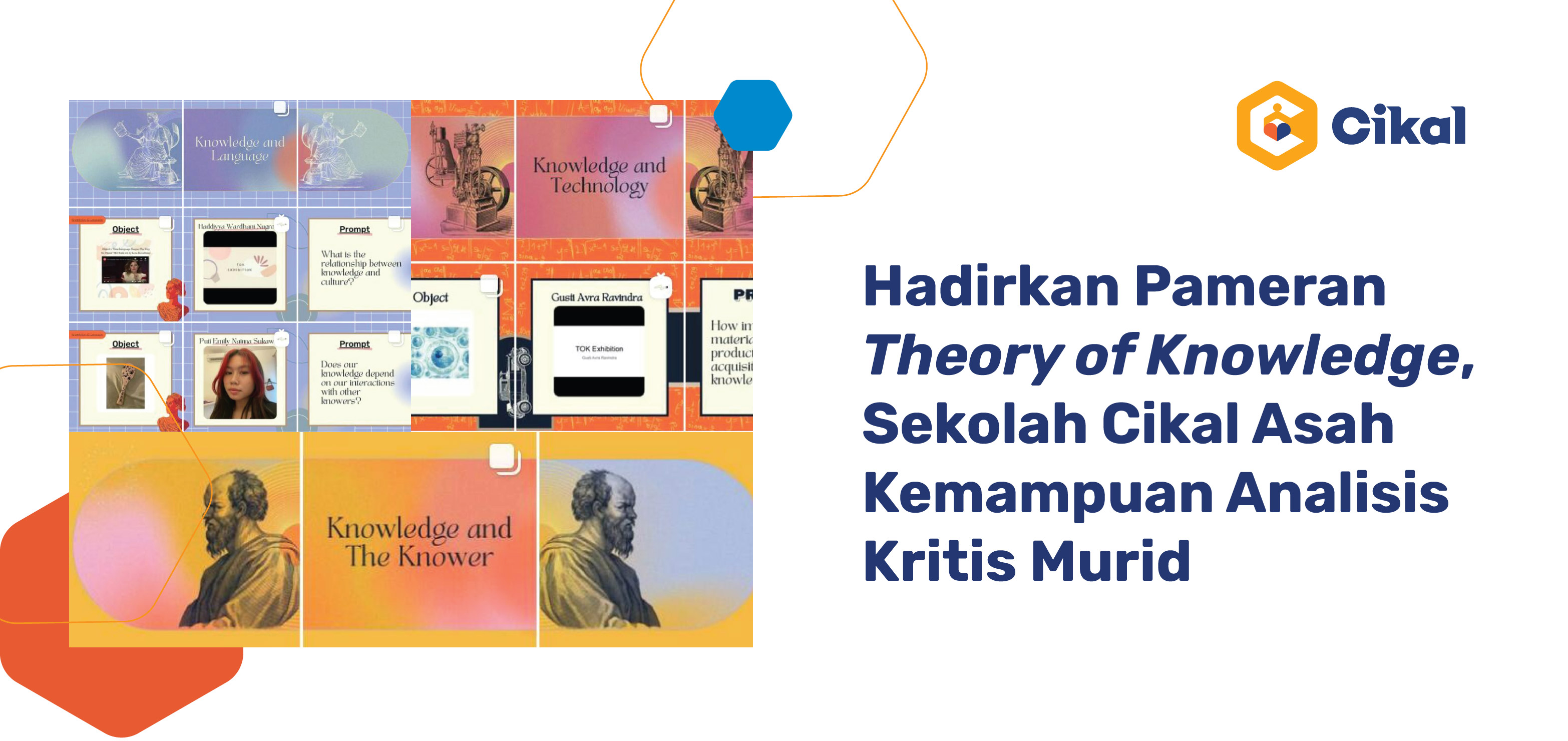 Hadirkan Pameran Theory of Knowledge, Sekolah Cikal Asah Kemampuan Analisis Kritis Murid 