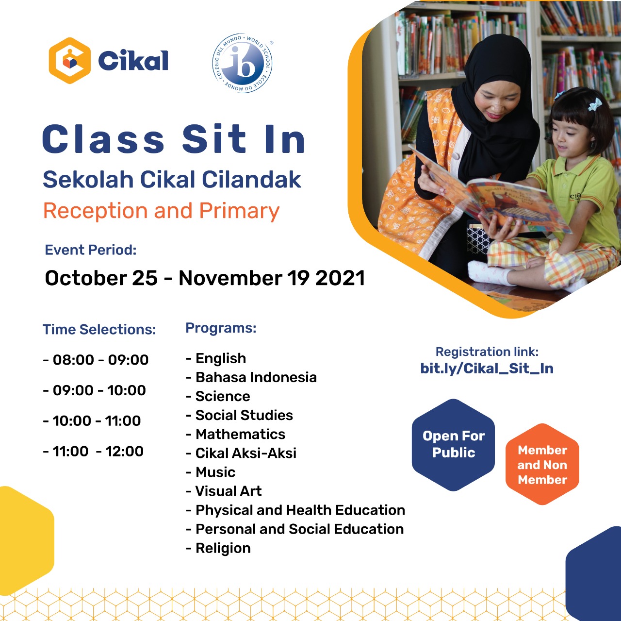 Class Sit In Sekolah Cikal Cilandak (Oktober - November 2021)