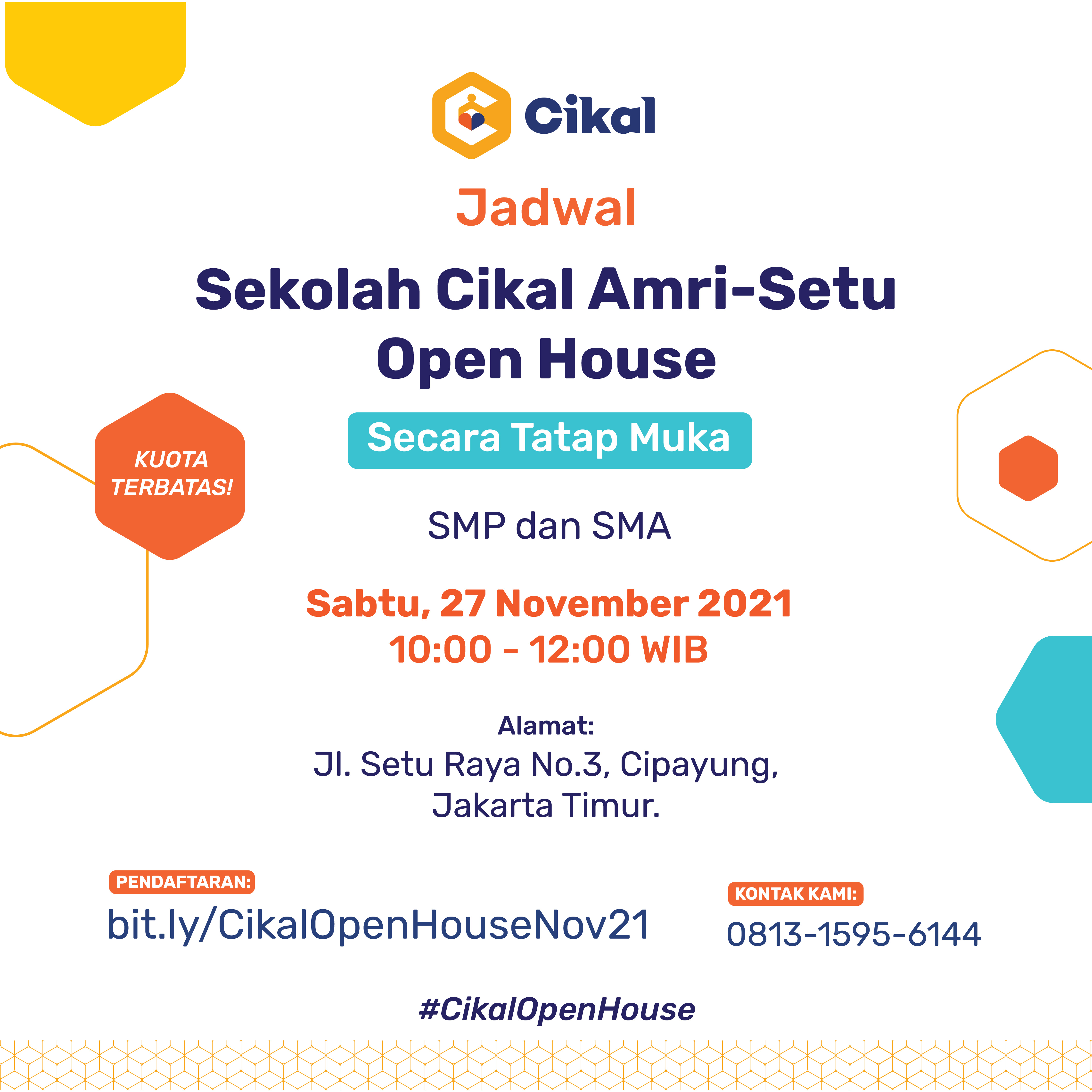 Open House Tatap Muka Sekolah Cikal Amri-Setu