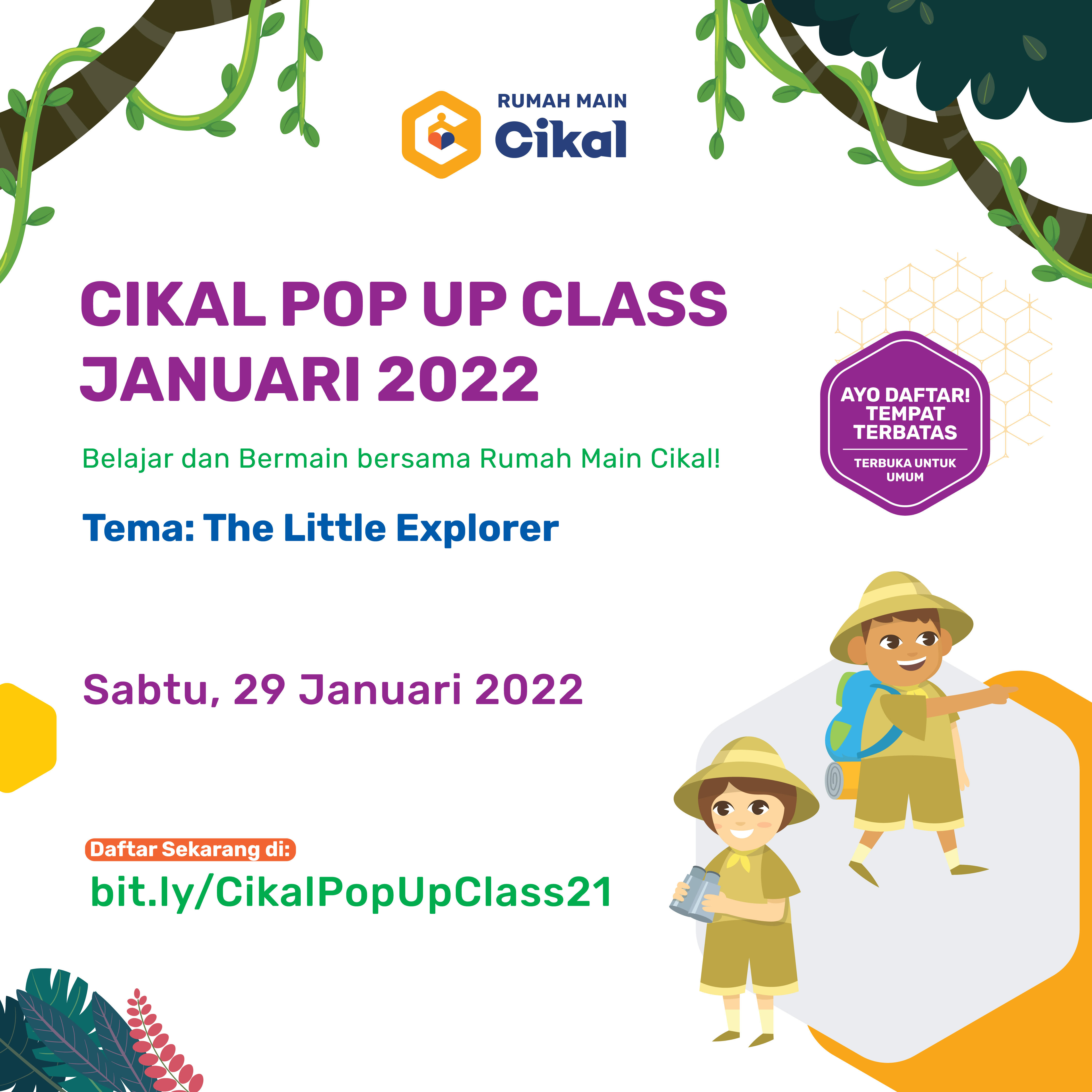 Cikal Pop Up Class "The Little Explorer" Januari 2022