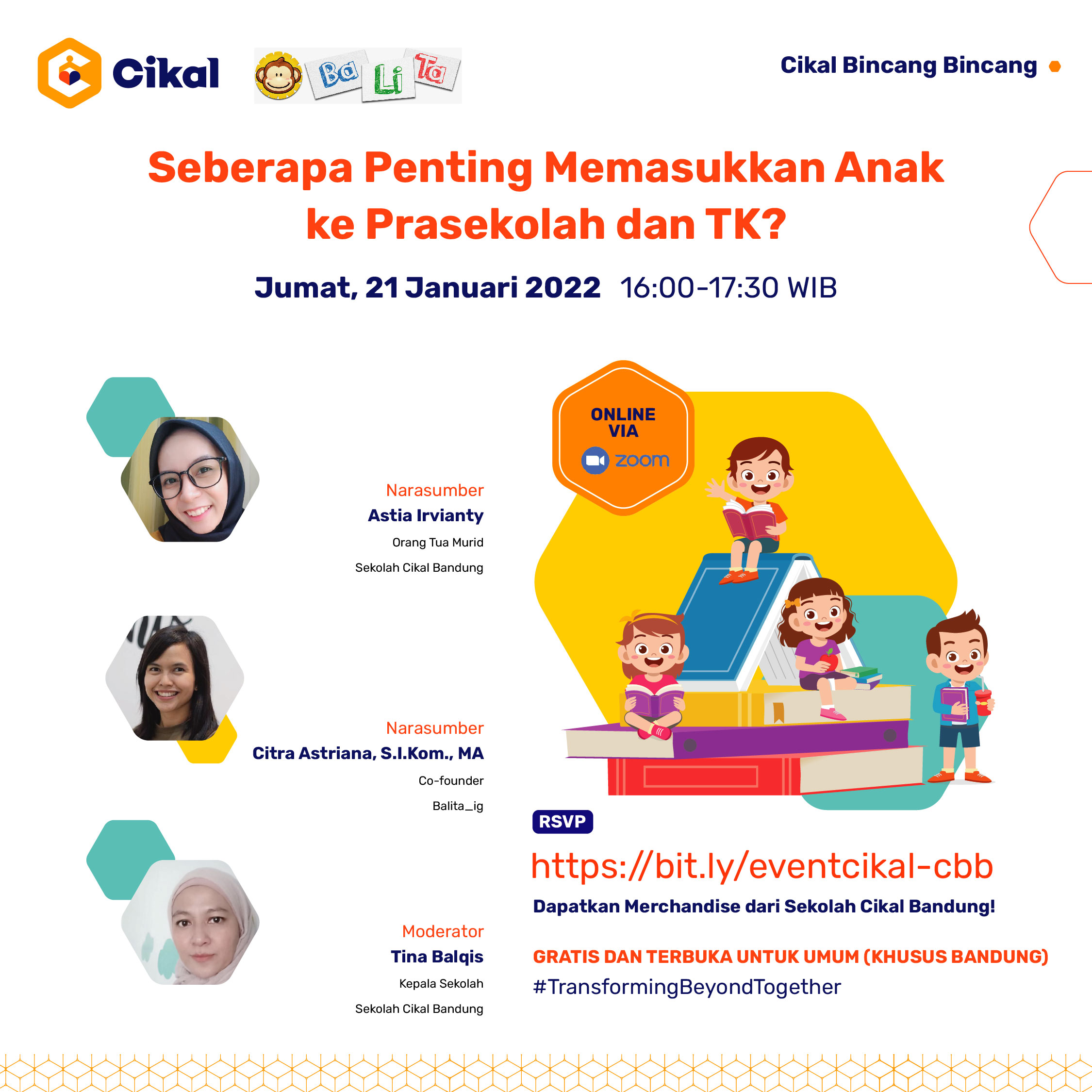 Cikal Bincang-Bincang Sekolah Cikal Bandung : Seberapa Penting Memasukkan Anak ke Prasekolah dan TK?