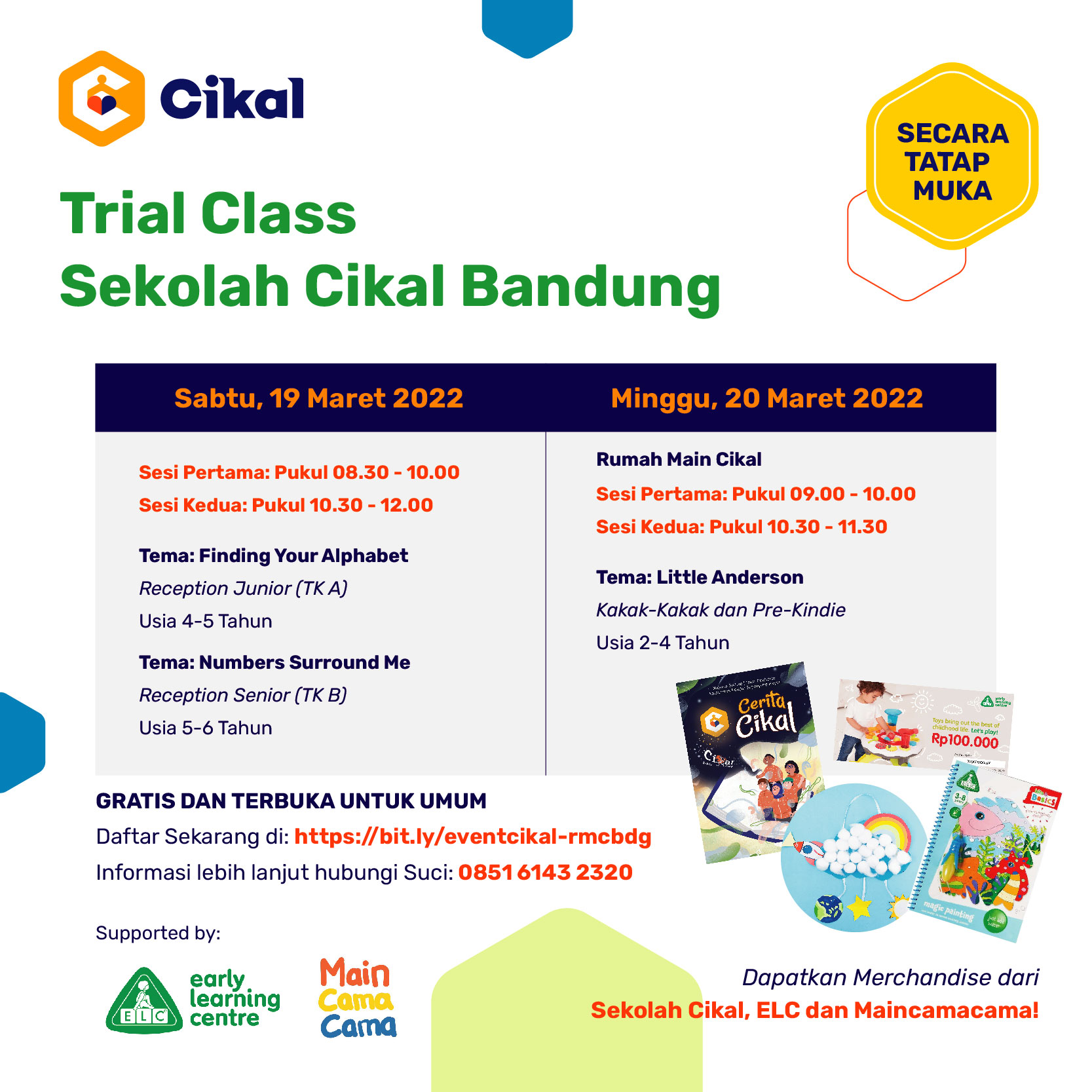 Trial Class Sekolah Cikal Bandung (Secara Tatap Muka) 