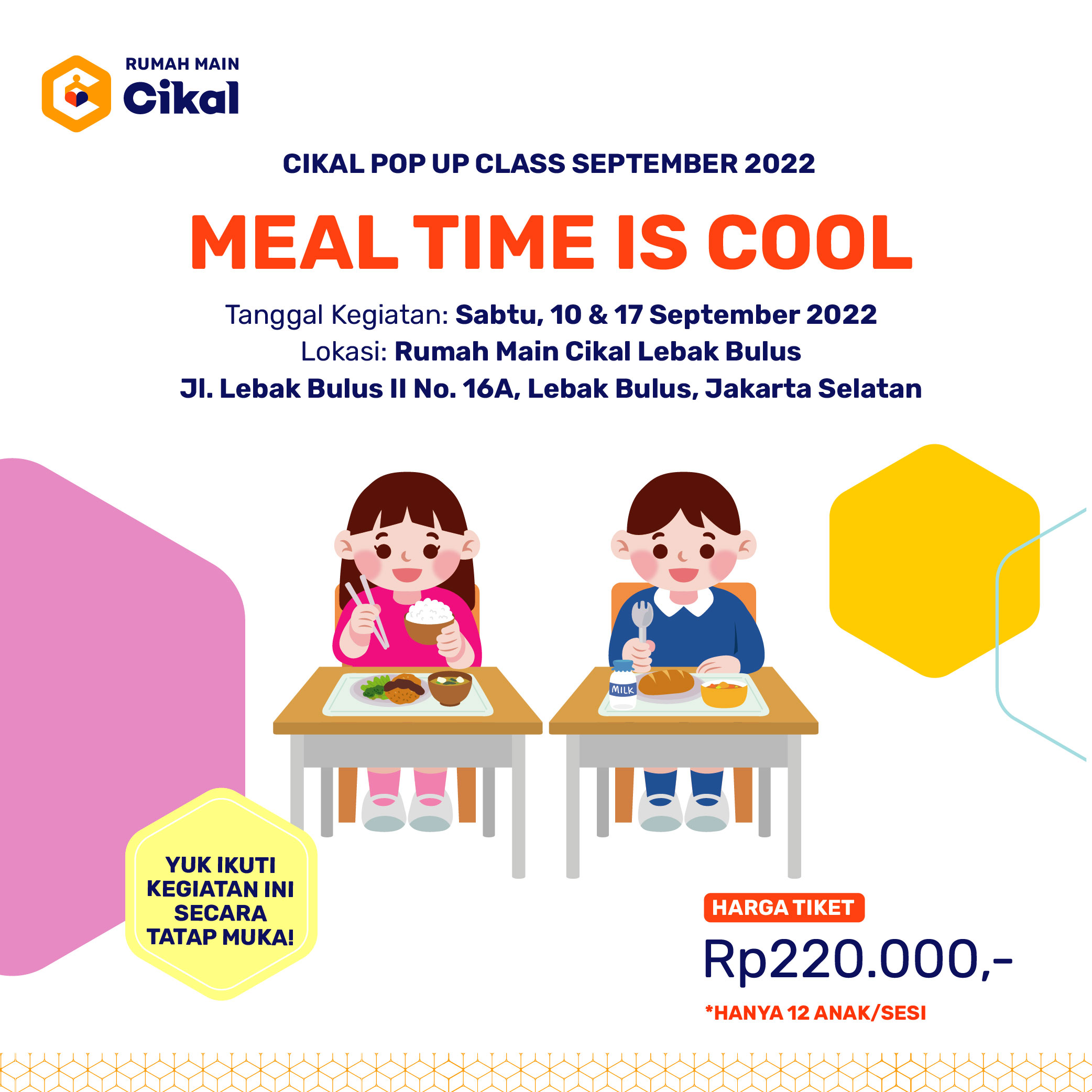 Cikal Pop Up Class Rumah Main Cikal Lebak Bulus Edisi September 2022