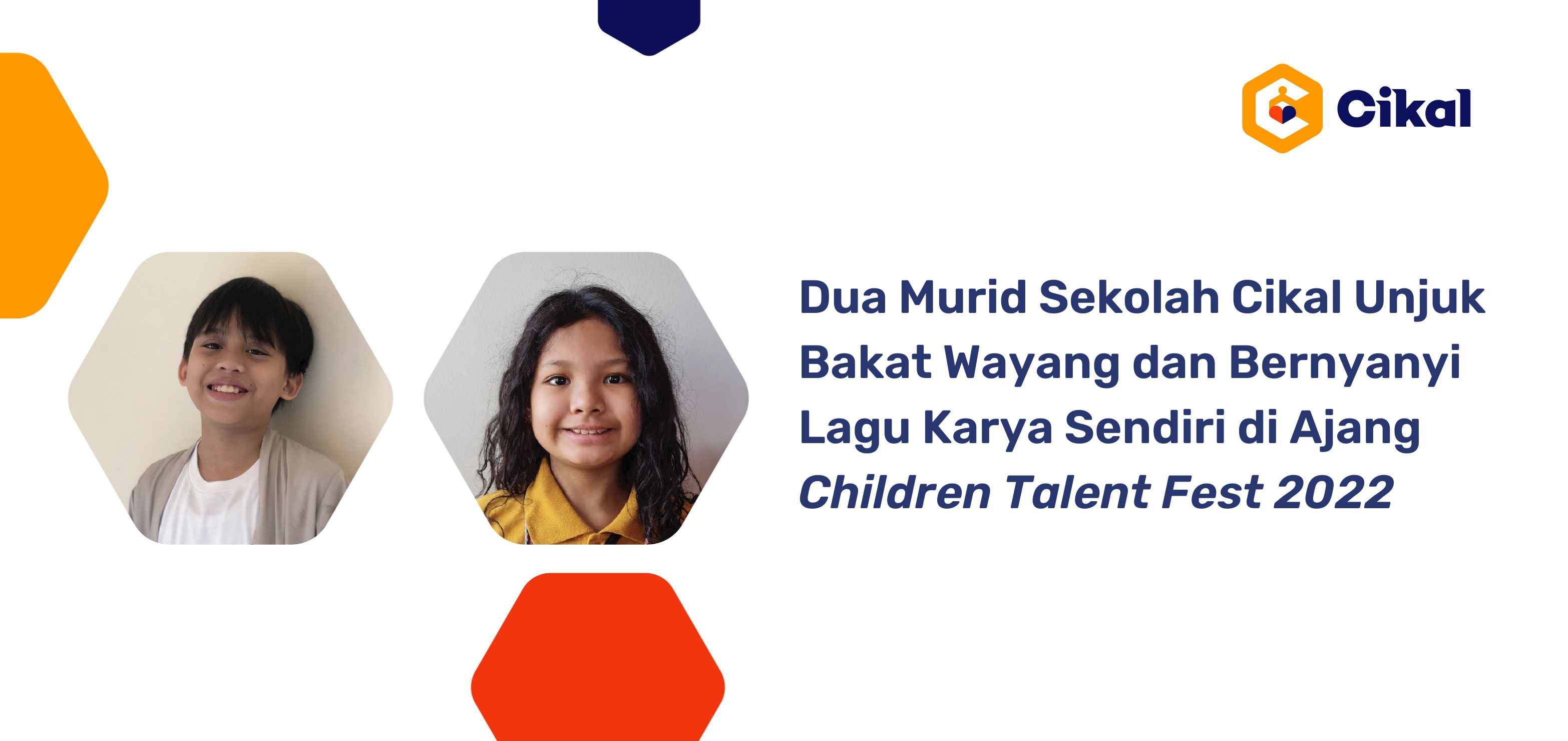 Dua Murid Sekolah Cikal Unjuk Bakat Wayang dan Bernyanyi Lagu Karya Sendiri di Ajang Children Talent Fest 2022