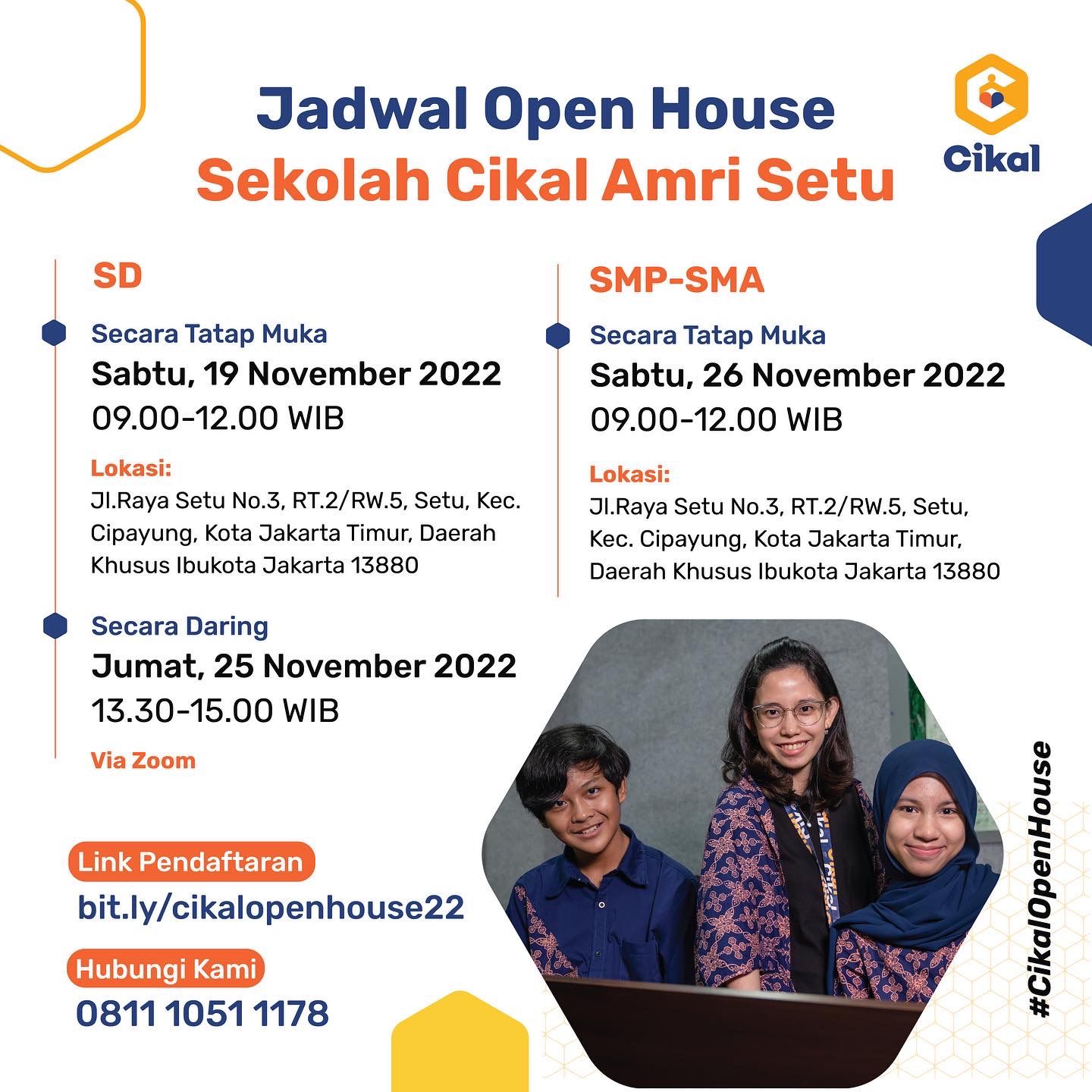 Cikal Open House November 2022 : Sekolah Cikal Amri Setu (SD-SMA)