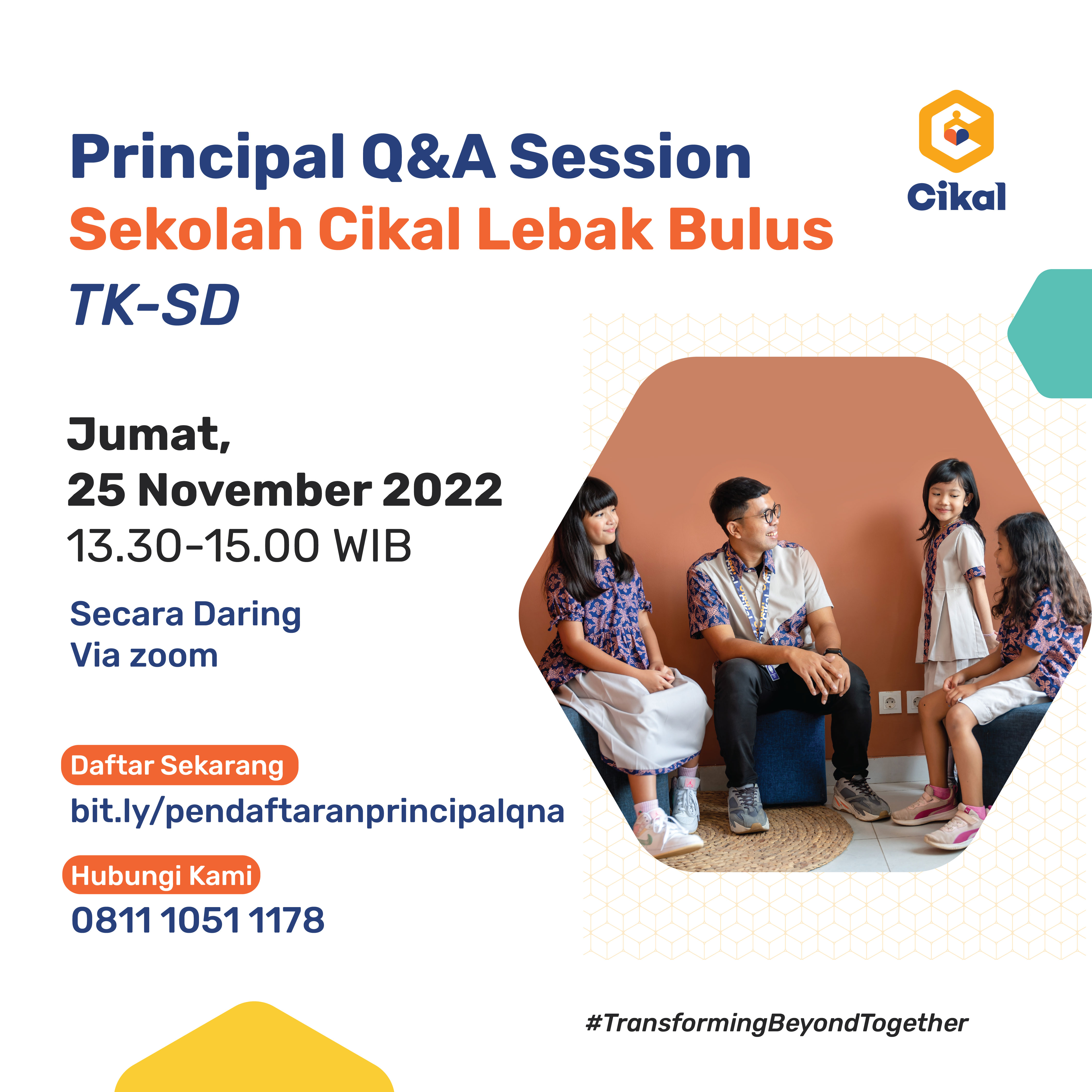 Principal Q&A Session Sekolah Cikal Lebak Bulus Jenjang TK-SD 