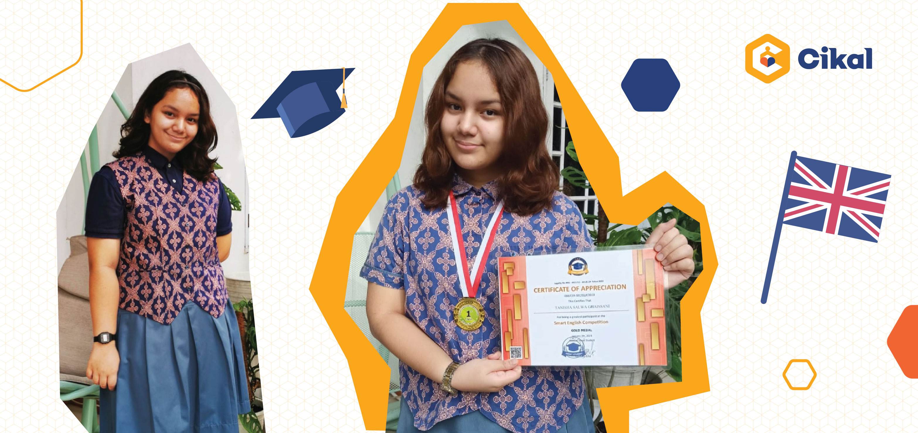 Kalahkan Ribuan Peserta, Tanisha Salwa, Murid SMA Cikal Amri Setu, Raih Medali Emas Olimpiade Bahasa Inggris Nasional!