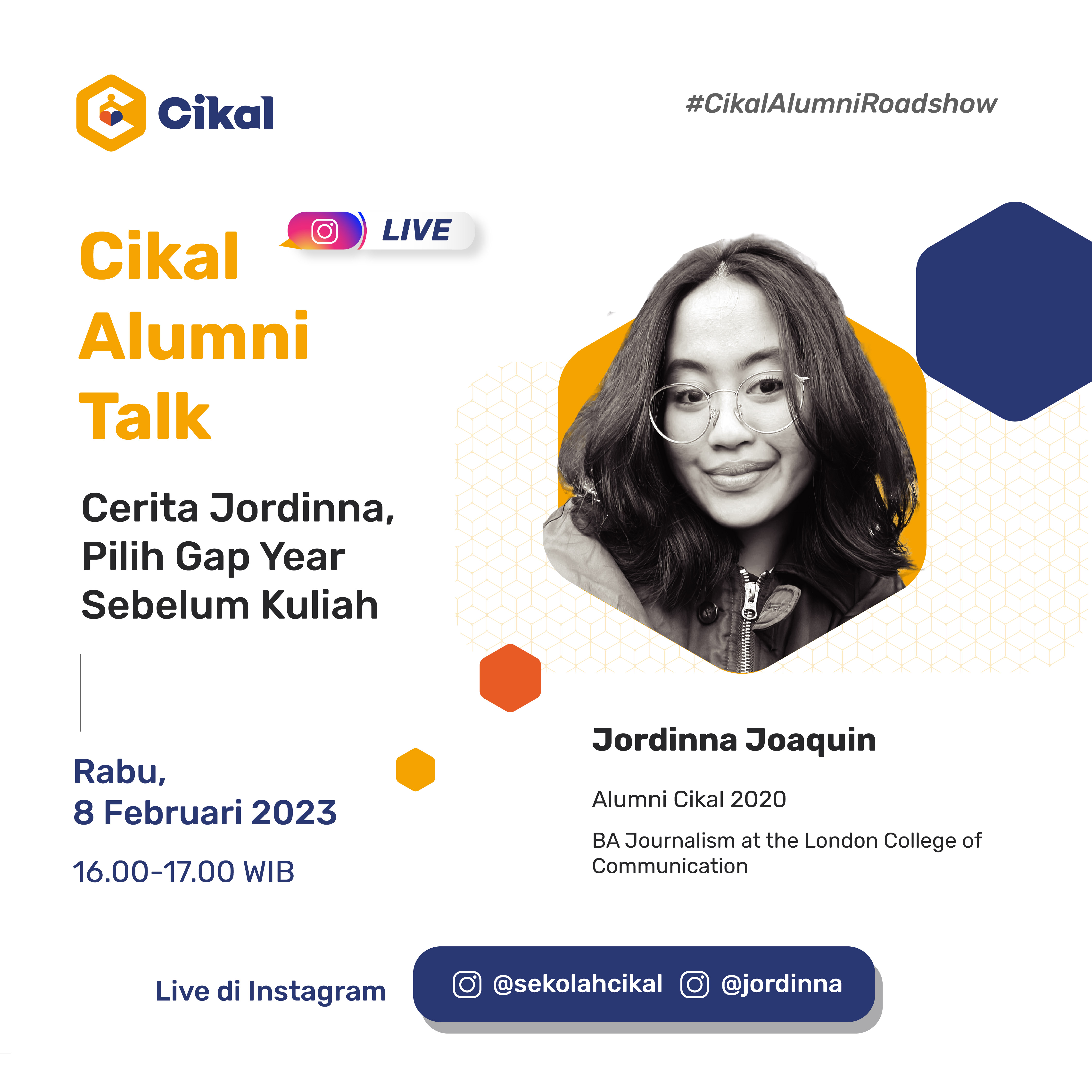 Cikal Alumni Talk Bersama Jordinna Joaquin (Alumna Cikal 2020)