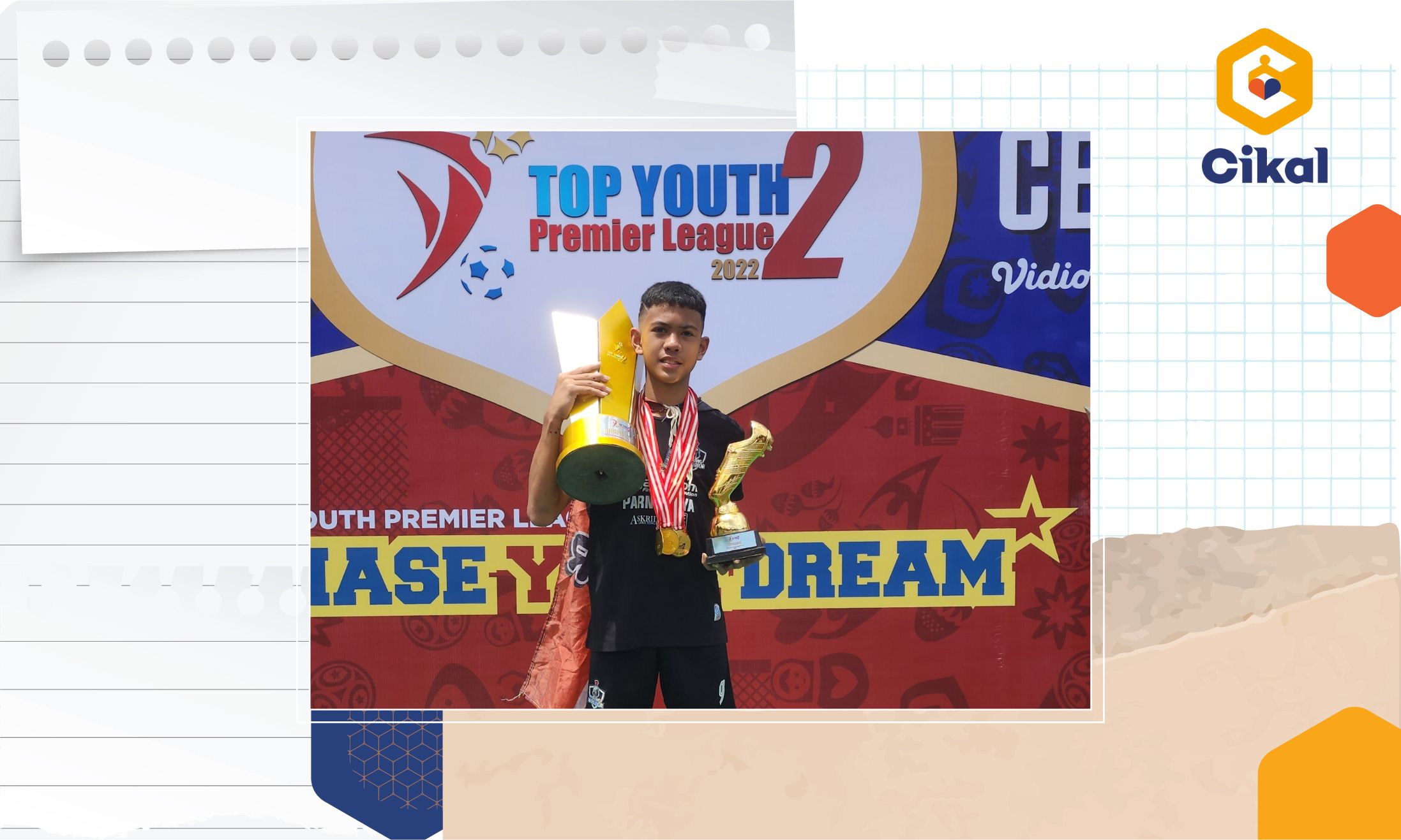 Raih 70 Medali Sejak Usia 7 Tahun, Inilah Cerita Vino, Murid Kelas 1 SMP Cikal Serpong, Atlet Sepak Bola Berprestasi dari Tangerang Selatan!