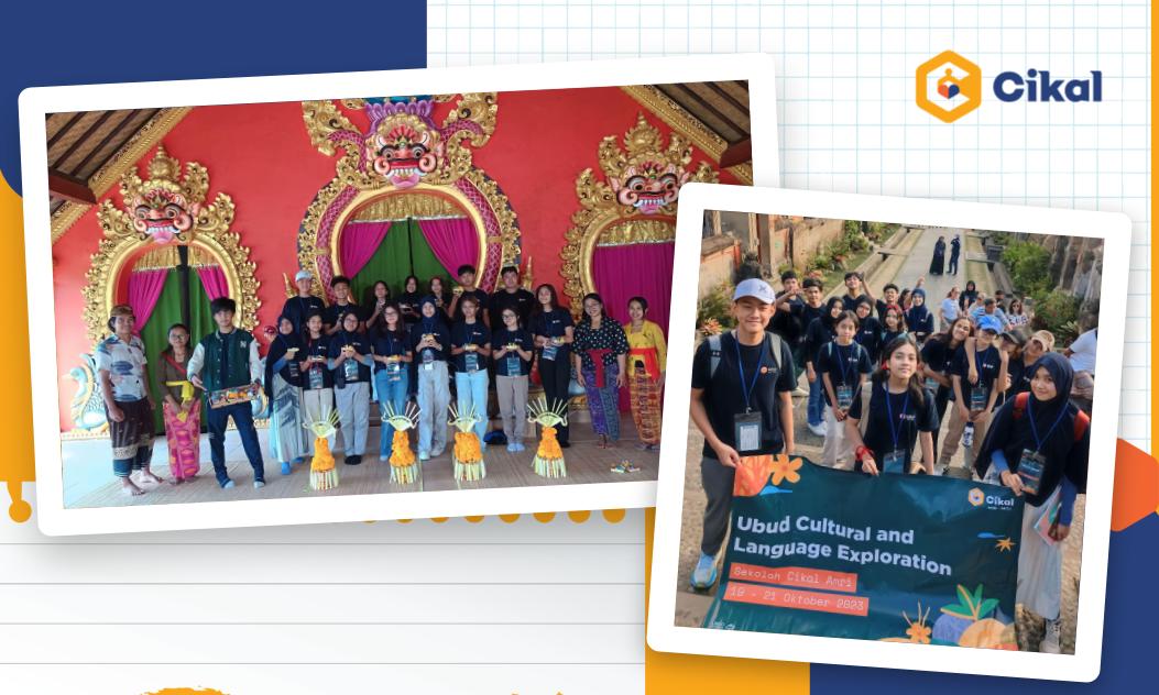 16 Murid Sekolah Cikal Amri Setu Belajar Budaya dan Sastra di Ubud Cultural and Language Exploration 2023