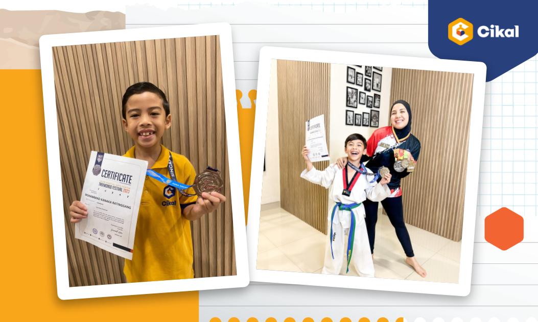 Cerita Kanaka, Murid SD Cikal Lebak Bulus, Peraih Perak Taekwondo se Asia Tenggara