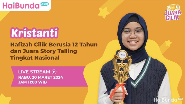 Kristanti, Murid SMP Cikal Amri Setu, di Program Juara Cilik Haibunda