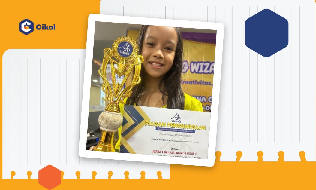  Zelyn, Murid SD Cikal Surabaya, Raih Prestasi di Kejuaraan Bahasa Inggris Tingkat Kota!