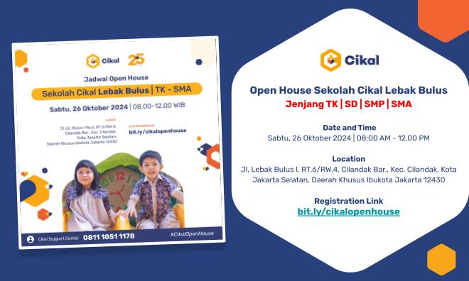 Open House Sekolah Cikal Lebak Bulus Jenjang TK-SMA (Oktober 2024)