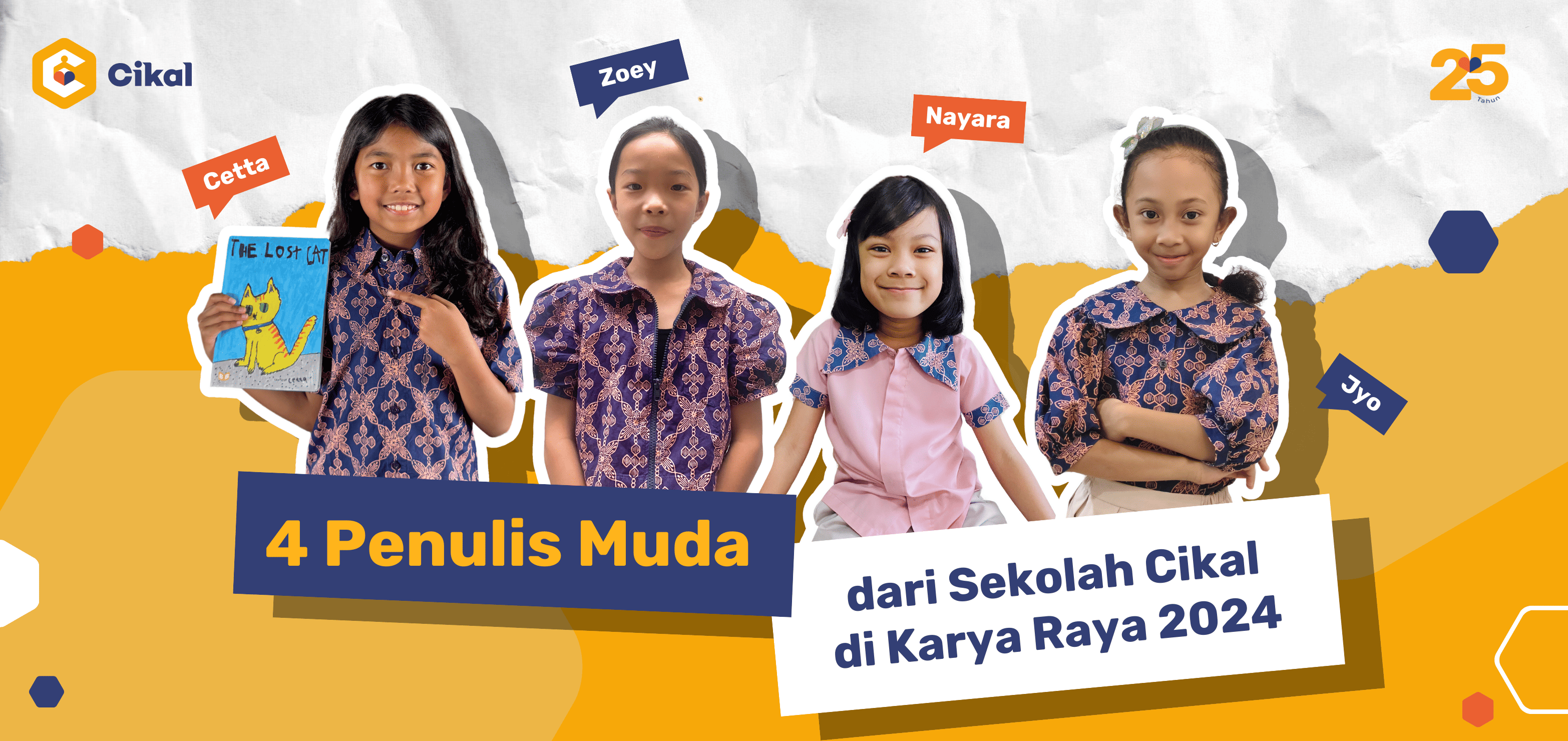 Potret 4 Penulis Muda dari Sekolah Cikal dan Bukunya di Karya Raya 2024