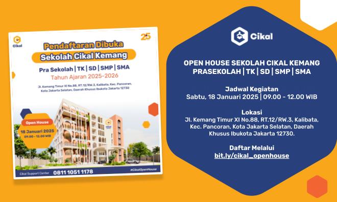 Open House Sekolah Cikal Kemang (Prasekolah-SMA)