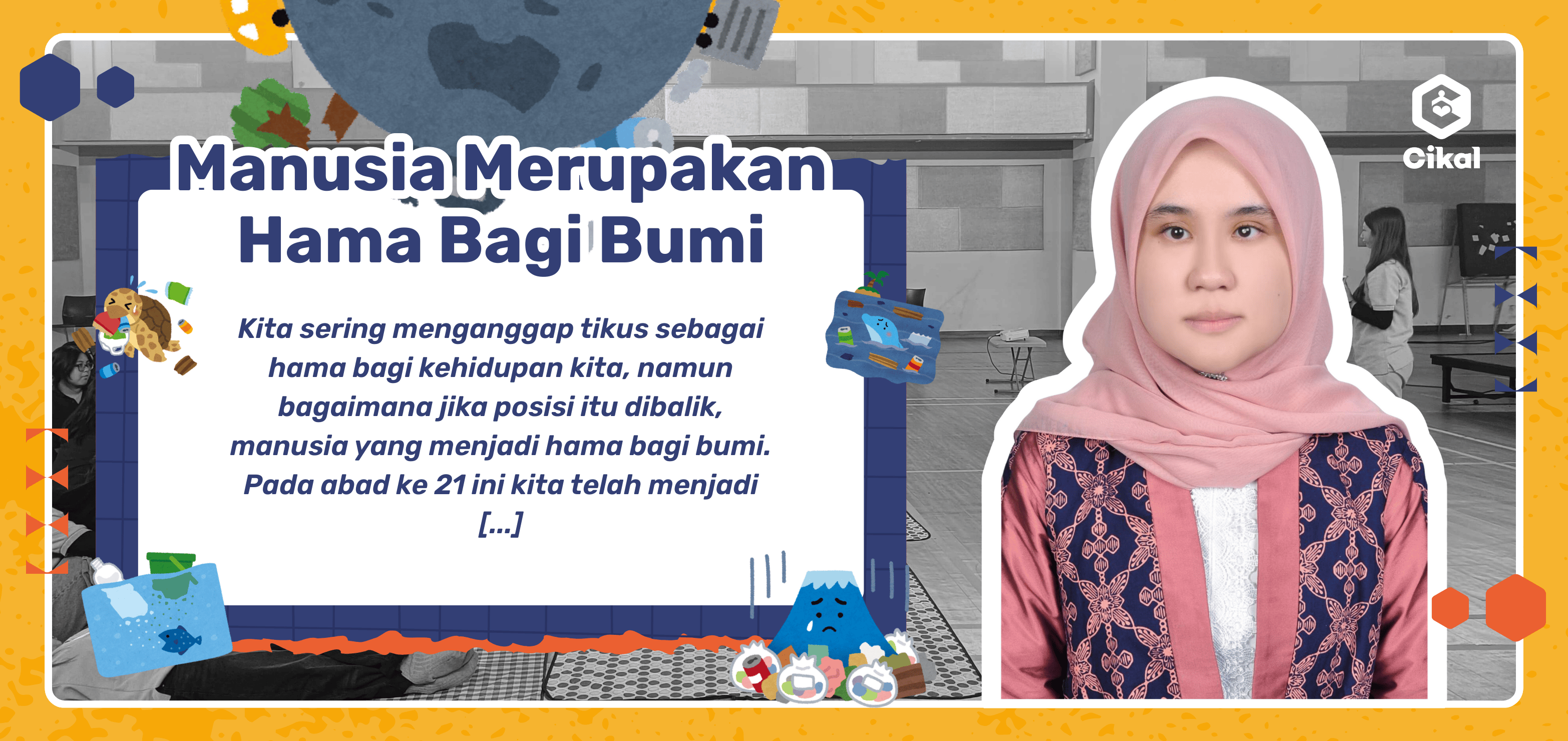 Dinar, Murid SMA Cikal Surabaya, Penulis Esai Lingkungan