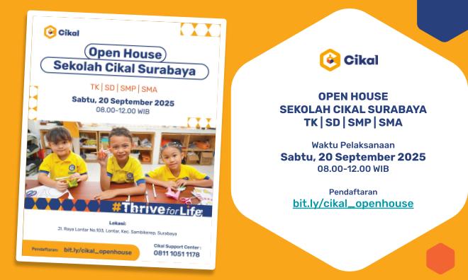 Open House Sekolah Cikal Surabaya (20 September 2025)