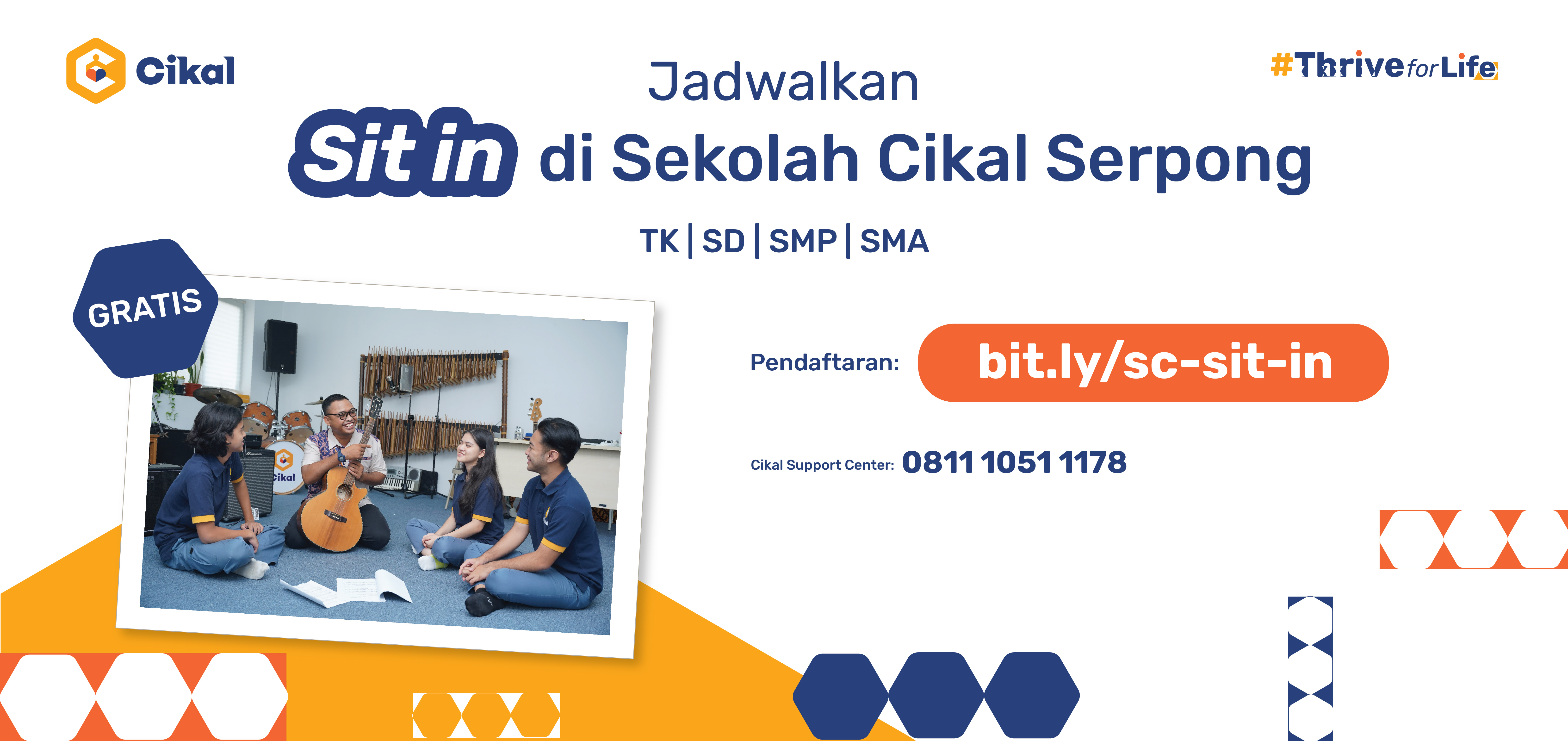 Sit in Class TK, SD, SMP, SMA Cikal Serpong 