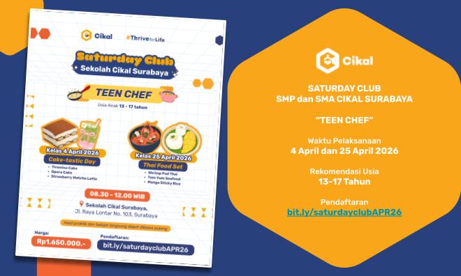 Cooking Class SMP dan SMA Cikal Surabaya (April 2026)