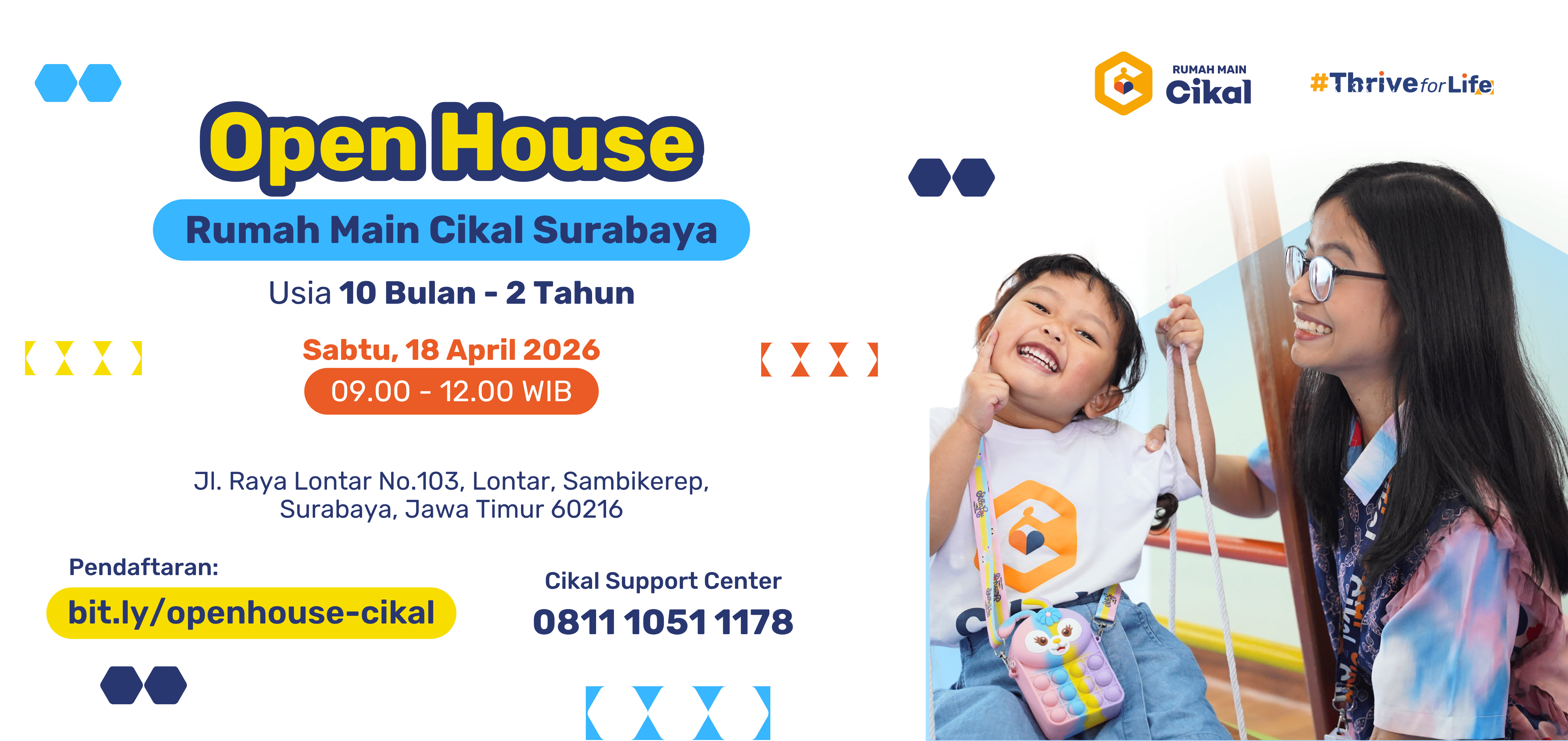 Rumah Main Cikal Surabaya Open House 18 April 2026