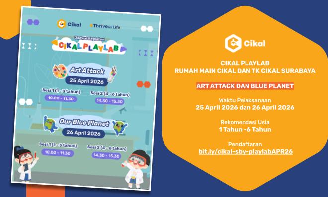 PAUD dan TK Cikal Surabaya Art Play Lab di Sidoarjo (April 2026)