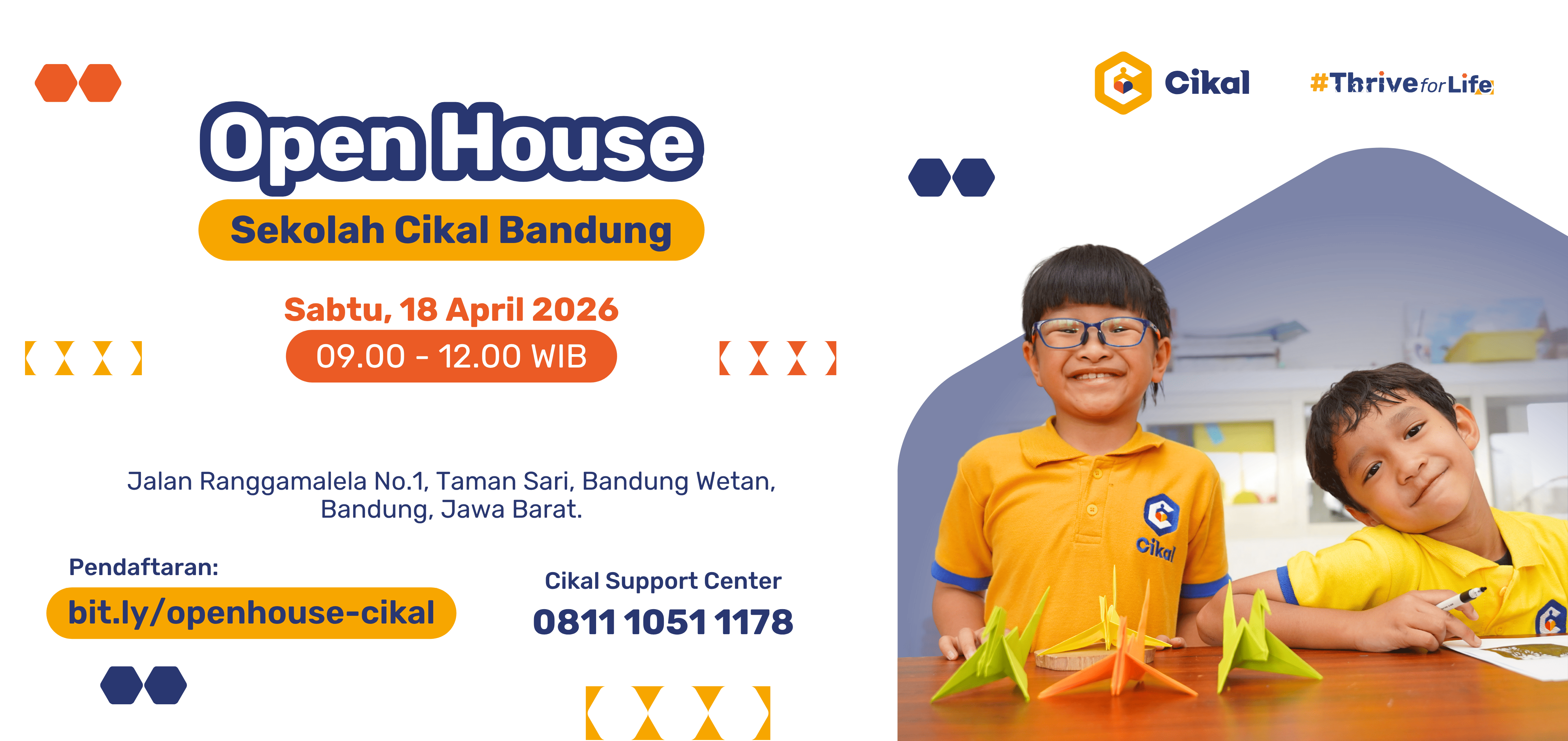 Open House TK dan SD Cikal Bandung 18 April 2026