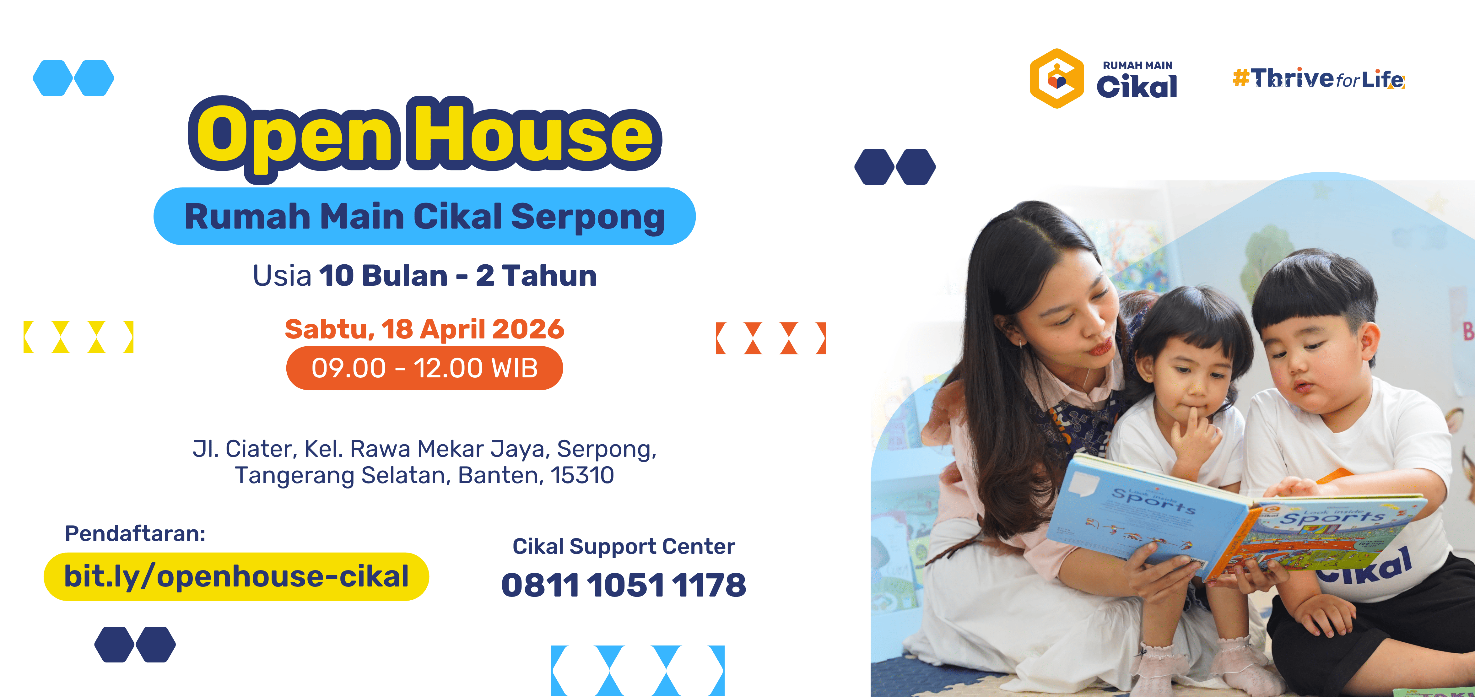 Rumah Main Cikal Serpong Open House 18 April 2026